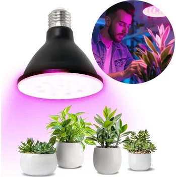 Žárovka LED Žárovka pro růst rostlin VITABLOOM E27/9W/230V 1200K černá - Brilagi