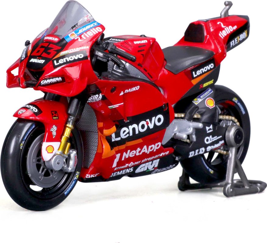 MAISTO model motorky Ducati Lenovo team 2022 #63 Francesco Bagnaia 1:18