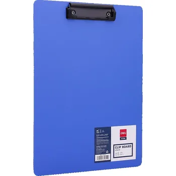 Psací podložka PODLOŽKA S KLIPEM A4 PP S 3VRSTVOU PĚNOU MODRÁ DELI