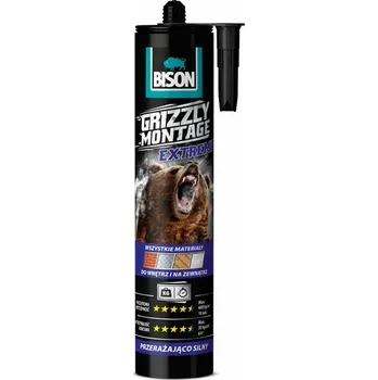Průmyslové lepidlo Bison grizzly montage, extrémně výkonné univerzální montážní lepidlo 435G