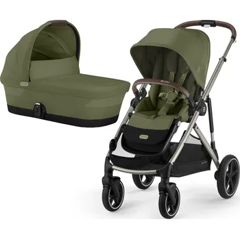 Kočárek Kočárek CYBEX Gazelle S 2025 včetně korby + ZDARMA Fusak CYBEX Snogga 2, moss green (taupe frame) + Fusak CYBEX Snogga 2