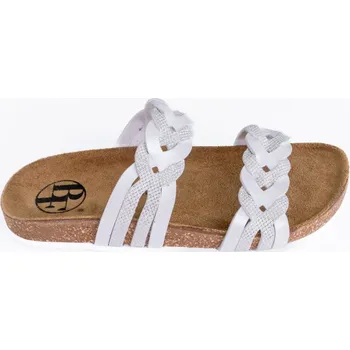 Dámské pantofle Dámské pantofle s pletencem bílo-stříbrné 40