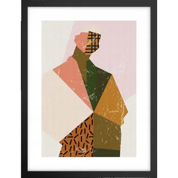 Obraz Obraz plakát v černém rámu do obýváku 30x40 vintage foto plakáty na zeď