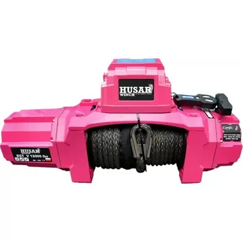 lanový naviják Naviják elektrický BST V 12000 lbs 12V syntetické lano, růžový