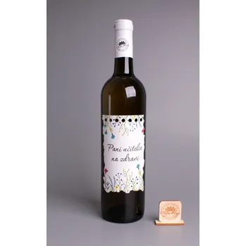 Víno Víno s etiketou - Paní učitelce na zdraví víno: Cabernet Sauvignon Rosé - polosuché