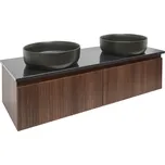 Koupelnová skříňka s žulovou deskou SAT Evolution 118x30x44,8 cm ořech mat SATEVO120NAZ - SATEVO120NAZ