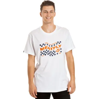 Pánské tričko MEATFLY triko PITLANE white - L
