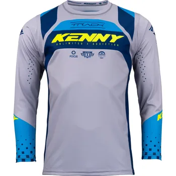 cyklistický dres KENNY dres TRACK FOCUS 23 navy/neon yellow - 2XL