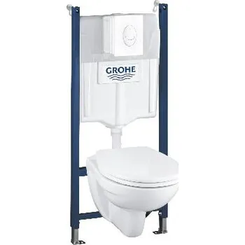 WC sada Grohe Set předstěnové instalace, klozetu a sedátka softclose, tlačítko Skate Air, alpská bílá - G39116000