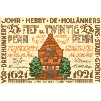 FRIEDRICHSTADT. 25 Pfennig 1921.