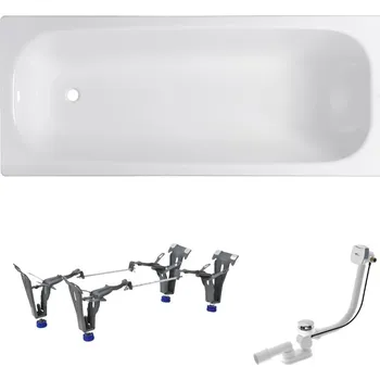 Vana Obdélníková vana SAT Vivien 150x70 cm smaltovaná ocel levá i pravá SATVIVI150APN - SATVIVI150APN