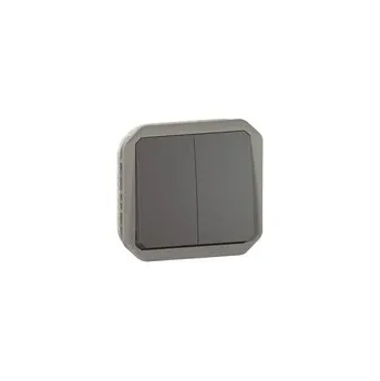 vypínač Nové Plexo Dvojitý spínač, mechanismus 10AX-250V~ Antracit Legrand 069805L