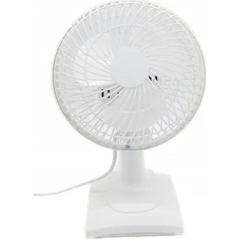 Obraz BÍLÝ STOLNÍ VENTILÁTOR 15CM NA HORKÉ DNY - NASTAVITELNÝ, MALÝ