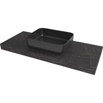 Deska pod umyvadlo Naturel Dolce 120x8x50 cm Pietra Grigia černá mat DO12050PBC - DO12050PBC