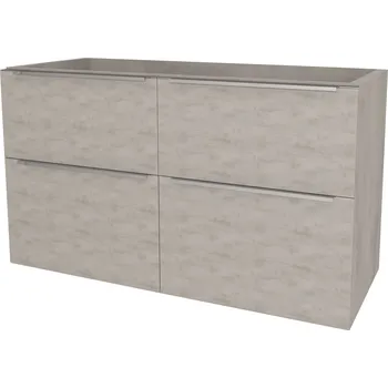 Kotel Mereo Mailo, koupelnová skříňka 121 cm, chrom madlo, Multidecor, Chromix stříbrný - CN593SACST