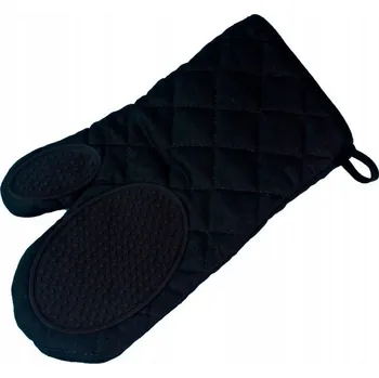 Chňapka SILIKONOVÁ KUCHYŇSKÁ CHŇAPKA / RUKAVICE ČERNÁ 30x18 cm