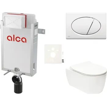 Cenově zvýhodněný závěsný WC set Alca k zazdění + WC Glacera Alfa SIKOAA1 - SIKOAA1