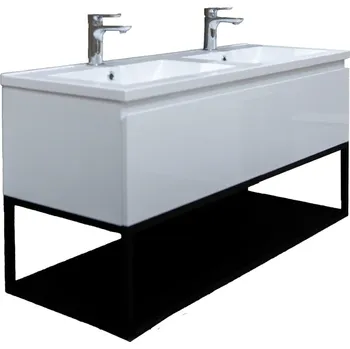 Koupelnový nábytek Koupelnová skříňka s umyvadlem SAT B-Way bílá lesk BWAY120WU - BWAY120WU