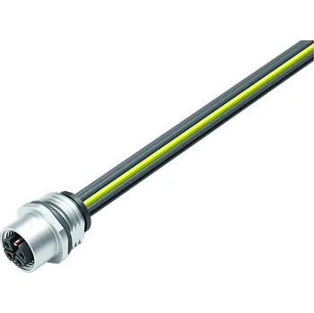 Binder 09 0702 400 05 Konektor M12 pro montáž na panel, kontakty: M16x1,5, nestíněný, jednotlivé vodiče, IP68, M1212, 4+PE, nestíněný, jednotlivé vodiče, IP68