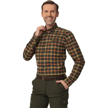 TAGART Pánská lovecká košile Tagart SANDVIK SLIM 100 % bavlna XL ORANŽOVÁ