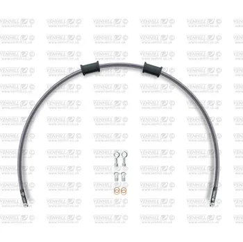 VENHILL hadice zadní brzdy Venhill POWERHOSEPLUS KTM-9002R (1 hadice v sadě) Průhledné hadice, chromové koncovky