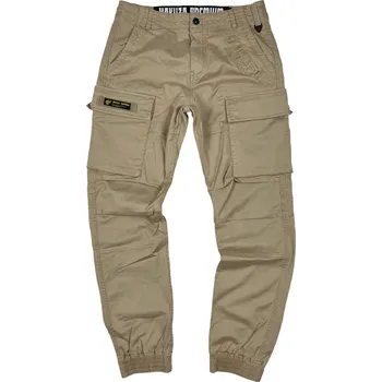 Pánské kalhoty YAKUZA 3854 Cargo kalhoty světle pískové barvy - 4XL