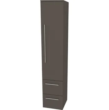 Kotel Mereo Bino, koupelnová skříňka vysoká 163 cm, pravá, Multidecor, Lávová šedá - CN698LAS1