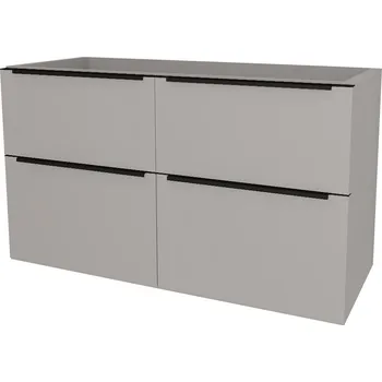 Kotel Mereo Mailo, koupelnová skříňka 121 cm, černé madlo, Multidecor, Arktická šedá - CN593SBARS1