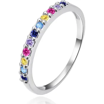 Prsten Agato Stříbrný prsten s barevnými zirkony AGT-R46C 60 mm + 2 měsíce na vrácení zboží