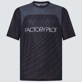 cyklistický dres OAKLEY cyklo dres SEEKER 75 Ss blackout - XL