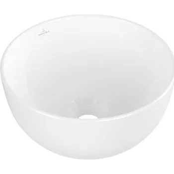Villeroy & Boch Umývátko na desku, průměr 33 cm, bez přepadu, alpská bílá - 43893201