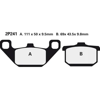 Brzdová destička NISSIN brzdové destičky 241NS