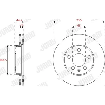 Brzdový kotouč Brzdový kotouč JURID 563227JC