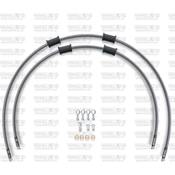 VENHILL cROSSOVER Hadice přední brzdy sada Venhill POWERHOSEPLUS HON-6015F (2 hadice v sadě) Průhledné hadice, chromové koncovky