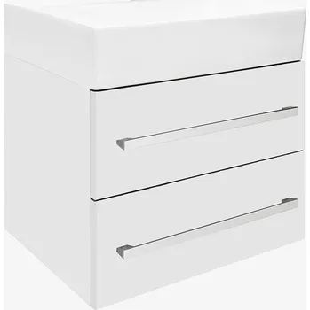 Koupelnový nábytek Koupelnová skříňka s umyvadlem SAT Cube Way 60x53x46 cm bílá lesk CUBE46602BISATCWL - CUBE46602BISATCWL