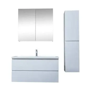 Koupelnový nábytek Koupelnová skříňka s umyvadlem SAT B-Way 99x50x45 cm bílá lesk KSETBWAY19 - KSETBWAY19