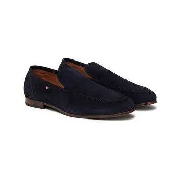 Dámské mokasíny Mokasíny Tommy Hilfiger Hilfiger Flexible Suede Loafer FM0FM05496 Tmavomodrá 43