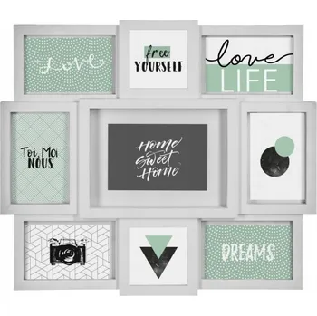 Obraz RÁMEČEK nástěnný na 9 fotografií MULTIRÁMEČEK GALERIE 49x43