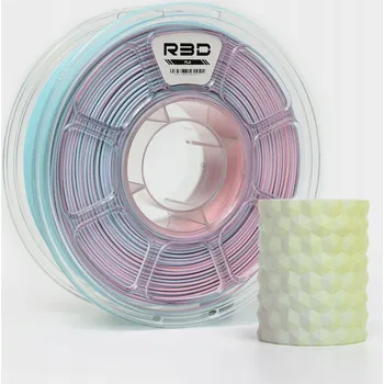 Filament R3D PLA Magic MATTE 1,75mm 1kg Tri-Color Modrá Zelená Pink Matná