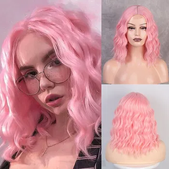 Paruka Paruka krátké syntetické vlasy růžová BWR