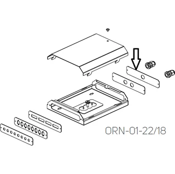 Racková skříň ORN-M-4DSC-B Čelo, 4 pozic DSC, ORN-01-xx/xx, RAL7035