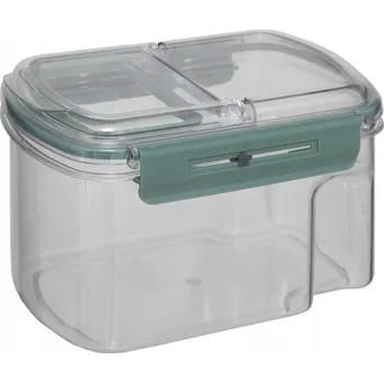 Dóza na potraviny NÁDOBA NA POTRAVINY S DATUMOVKOU PRŮHLEDNÝ HERMETICKÁ 19,3 x 14 1,5 L