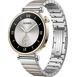Huawei Watch GT 4 41mm, Stříbrné s řemínkem z nerezové oceli