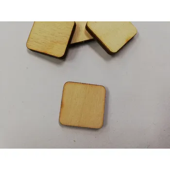 Vánoční dekorace Dřevěný výřez čtverec zaoblený č.2