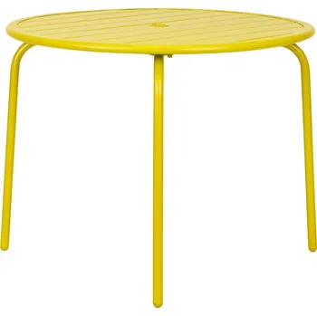 Zahradní stůl Zahradní jídelní stůl MENTE žlutozelený o95 cm