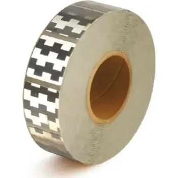 Reflexní samolepící páska - čtverce na plachty - bílá - balení 50 m