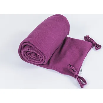 Tulimese Mantinel do postýlky vínový mušelínový UMÍSTĚNÍ MANTINELU: MANTINEL KOLEM CELÉHO OBVODU POSTÝLKY, VOLBA ROZMĚRU POSTÝLKY: MANTINEL PRO ATYPICKOU POSTÝLKU