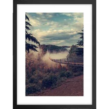 Obraz Obraz plakát v černém rámu do obýváku 30x40 most foto plakáty na zeď