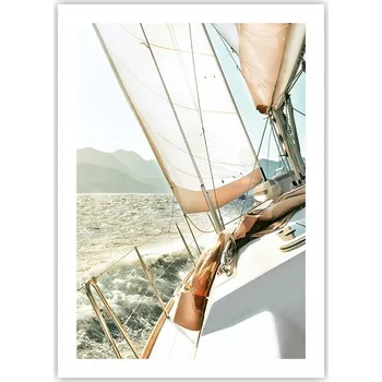Obraz Plakát bez rámu do obýváku ložnice 50x70 jachta moderní módní obraz