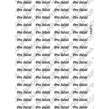 Umělecký papír Rýžový a soft papír na decoupage - Nápis - Pro štěstí - KB03701 Materiál: Soft, Rozměr: A4